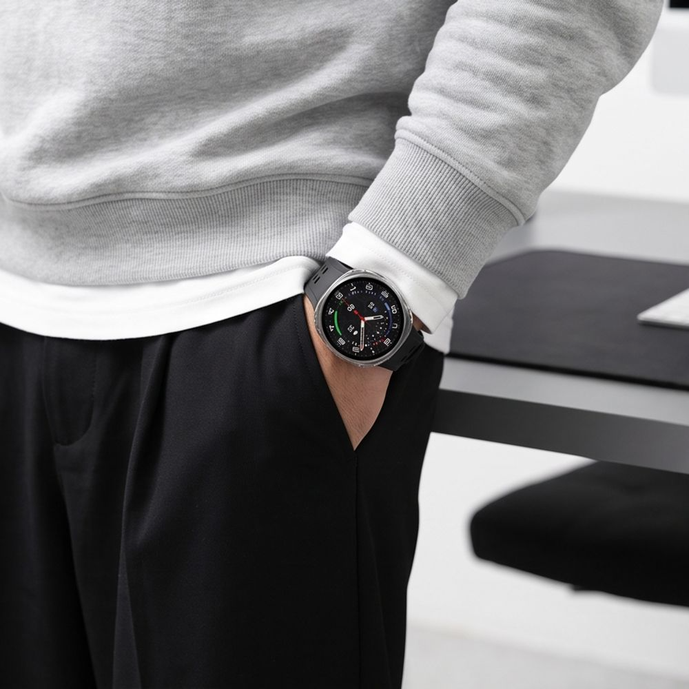 Husa Tech-Protect Defense pentru Samsung Galaxy Watch9 / Watch8 40mm, Set 2 bucati, Neagra / Transparenta