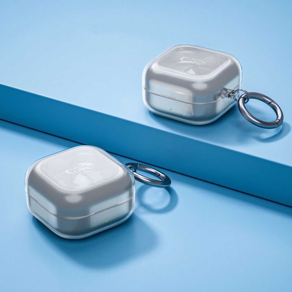 Husa Tech-Protect Flexair pentru Samsung Galaxy Buds4 / Buds4 Pro, Transparenta