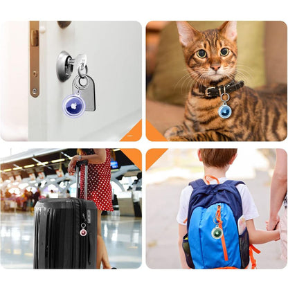 Husa Tech-Protect Icon pentru Apple AirTag, Set 4 bucati, Transparenta