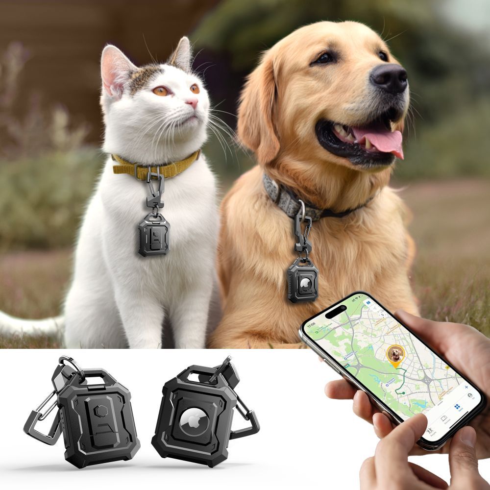 Husa Tech-Protect Kevlar Pro pentru Apple AirTag, Neagra