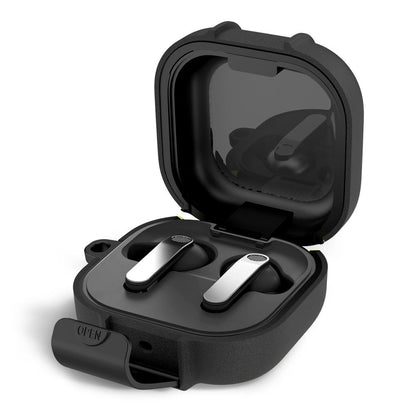 Husa Tech-Protect Slim Hook pentru Samsung Galaxy Buds4 / Buds4 Pro, Neagra