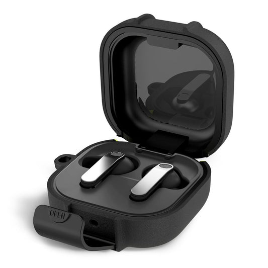 Husa Tech-Protect Slim Hook pentru Samsung Galaxy Buds4 / Buds4 Pro, Neagra