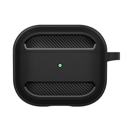 Husa Techsuit Carbon pentru Apple AirPods 3, Neagra