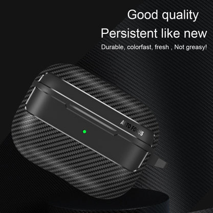 Husa Techsuit CarbonFiber pentru Apple AirPods Pro 3, Neagra