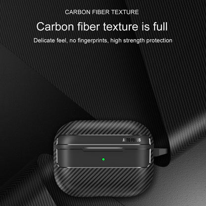Husa Techsuit CarbonFiber pentru Apple AirPods Pro 3, Neagra