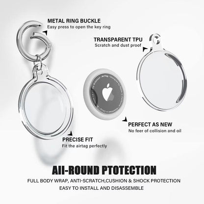 Husa Techsuit CT15 pentru Apple AirTag, Transparenta