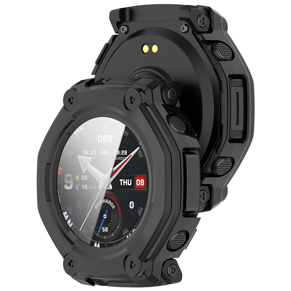 Husa Techsuit Defense360 Pro pentru Amazfit T-Rex 3 Pro, Neagra