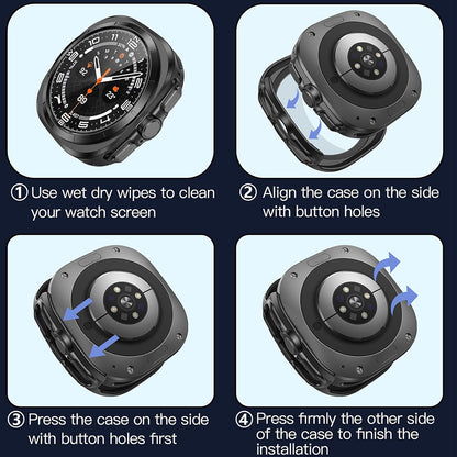 Husa Techsuit Defense360 Pro pentru Samsung Galaxy Watch Ultra, Neagra