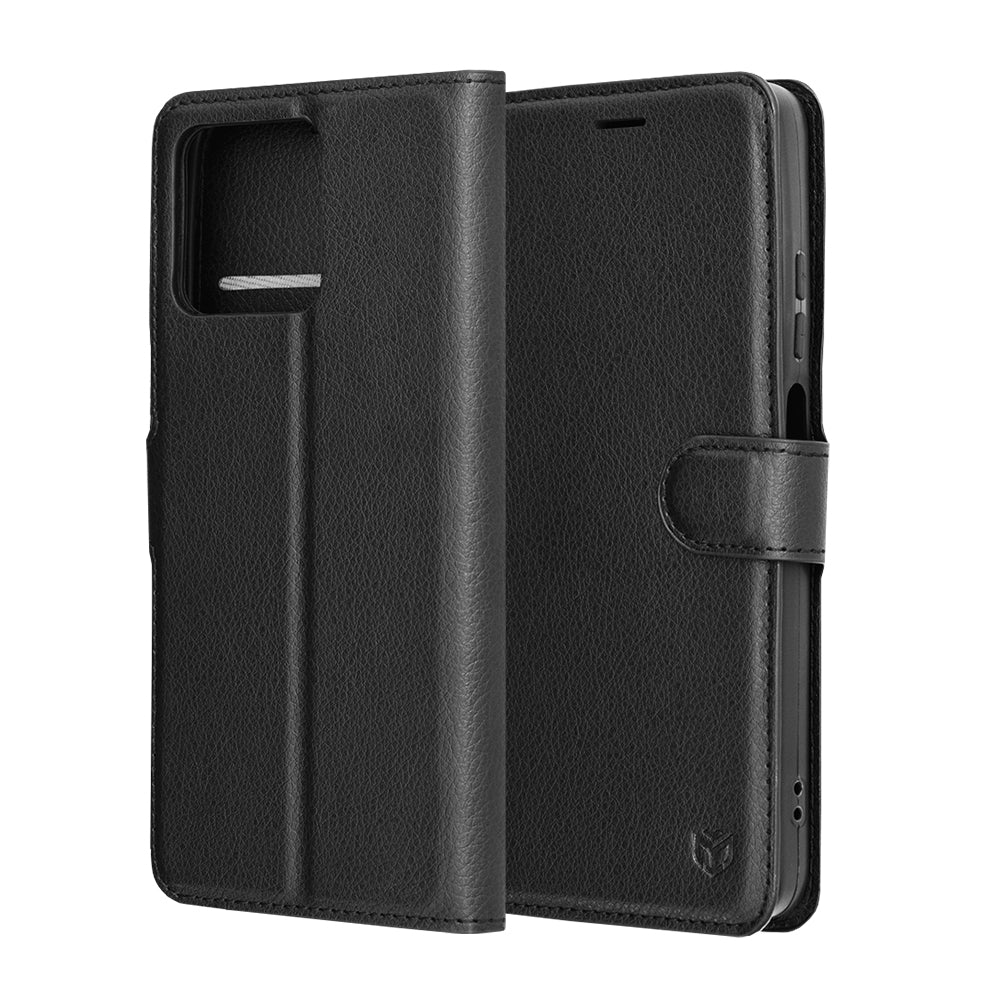Husa pentru Motorola Moto G56, Techsuit, Leather Folio, Neagra