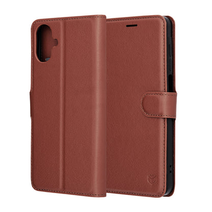 Husa pentru Samsung Galaxy A07 4G A075, Techsuit, Leather Folio, Maro