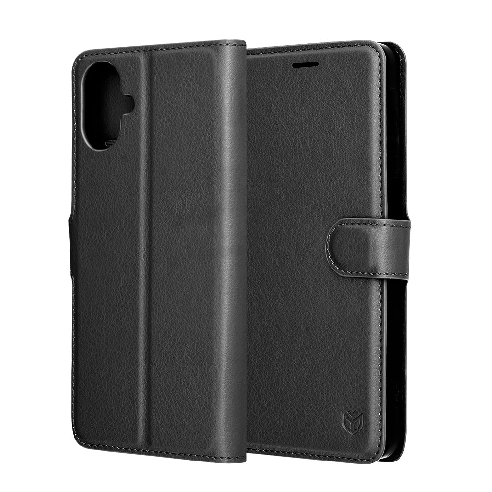 Husa pentru Samsung Galaxy A07 4G A075, Techsuit, Leather Folio, Neagra