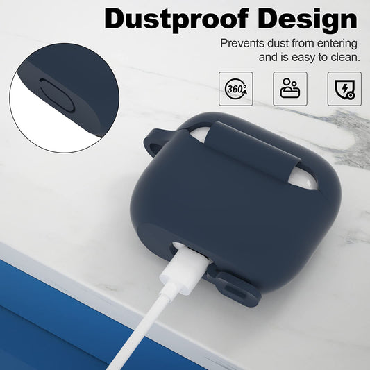 Husa Techsuit Silicone pentru Apple AirPods 3, Bleumarin