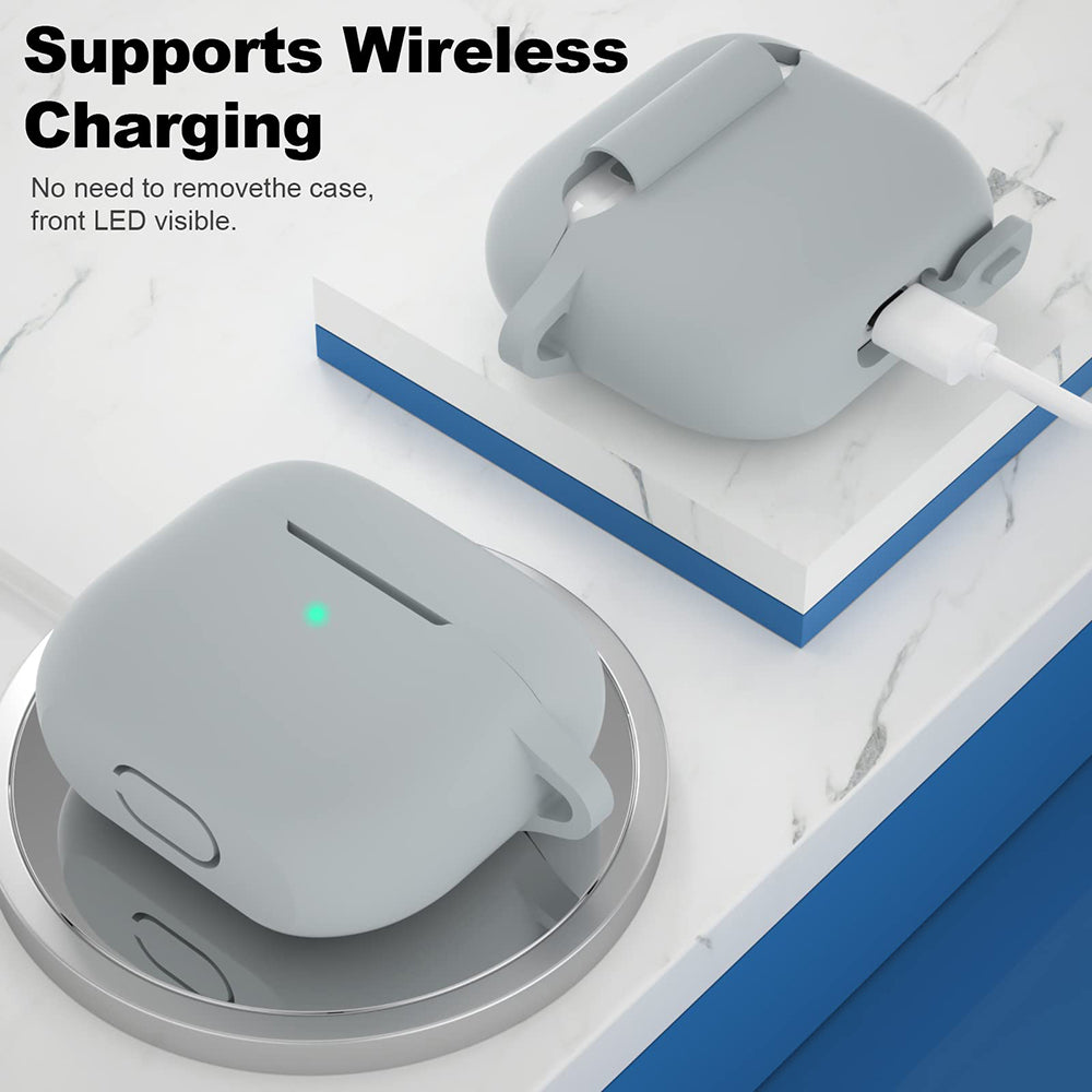 Husa Techsuit Silicone pentru Apple AirPods 3, Gri