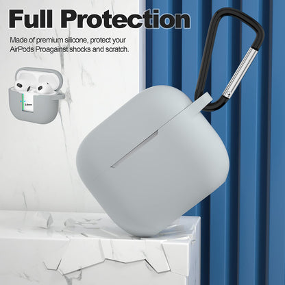 Husa Techsuit Silicone pentru Apple AirPods 3, Gri