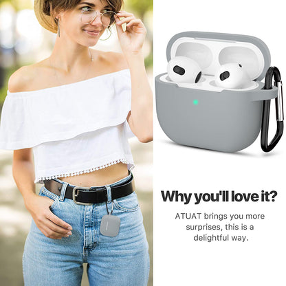 Husa Techsuit Silicone pentru Apple AirPods 3, Mov