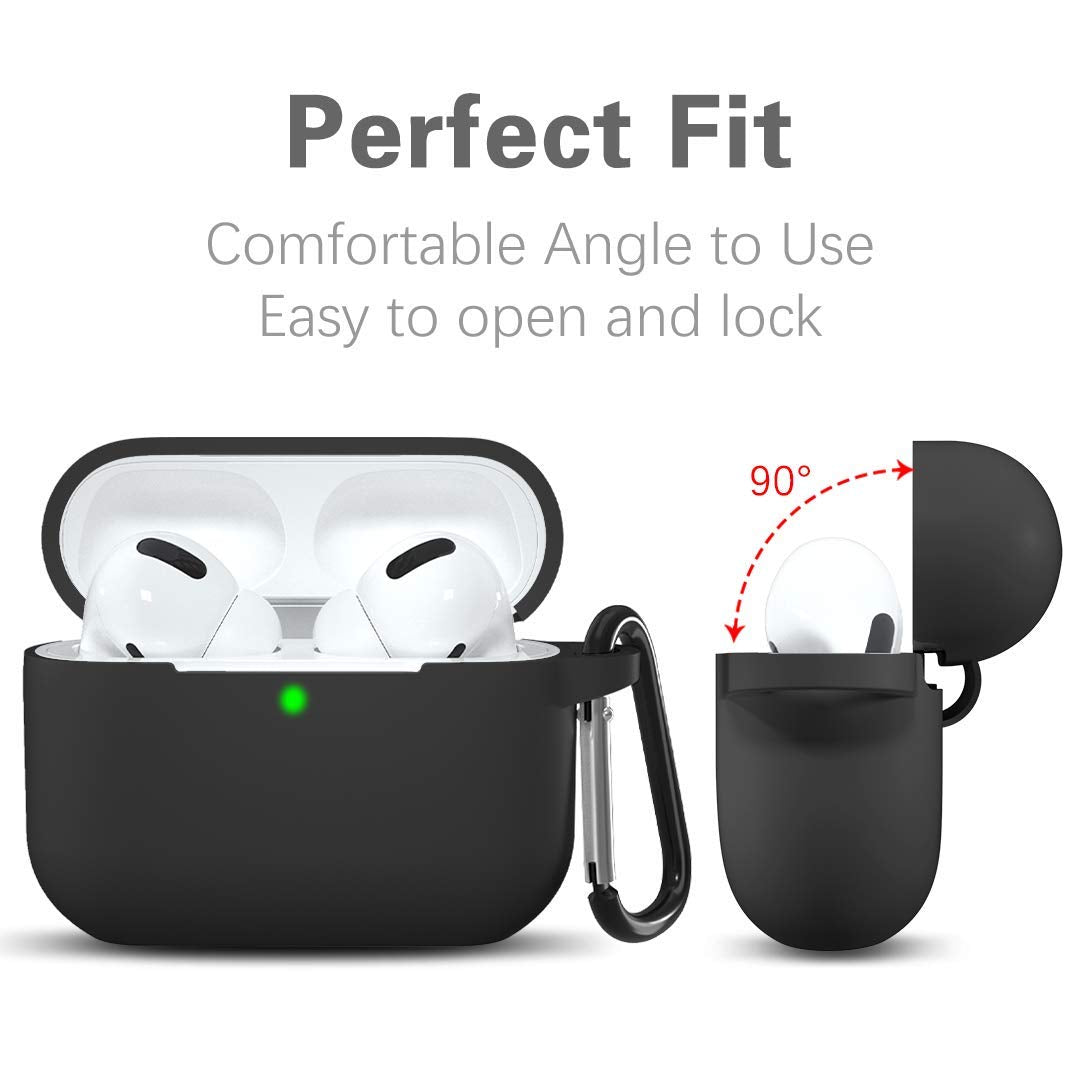 Husa Techsuit Silicone pentru Apple AirPods 3, Neagra
