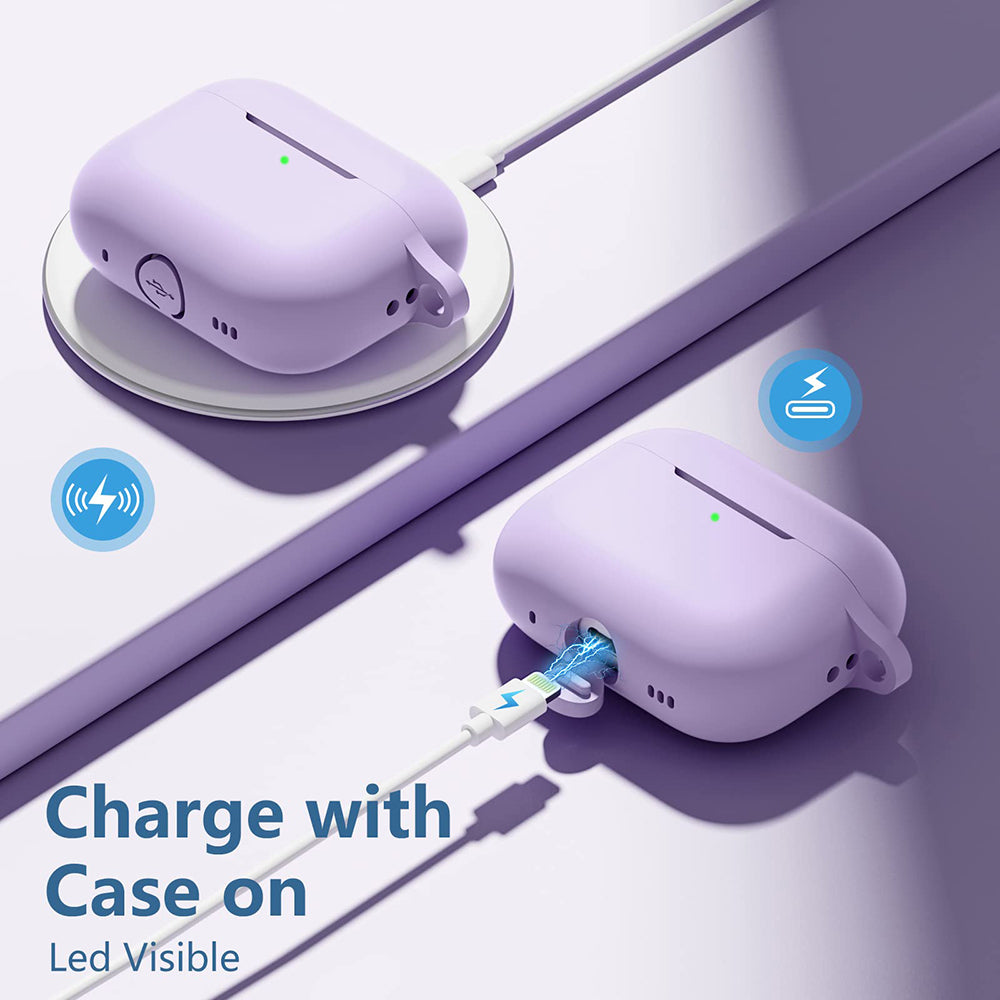 Husa Techsuit Silicone pentru Apple AirPods Pro Series, Mov
