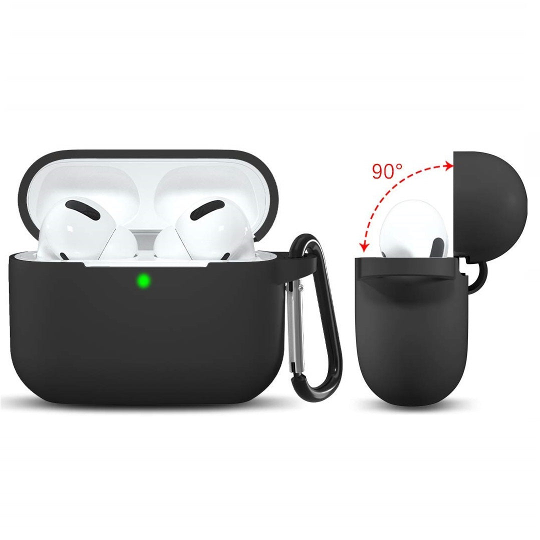 Husa Techsuit Silicone pentru Apple AirPods Pro Series, Neagra
