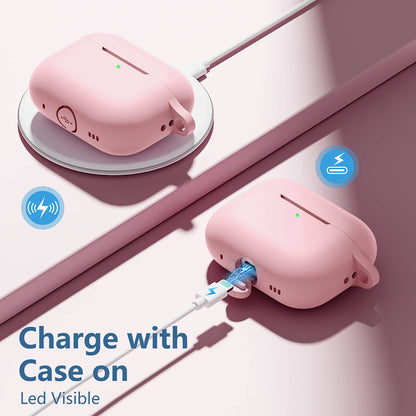 Husa Techsuit Silicone pentru Apple AirPods Pro Series, Roz