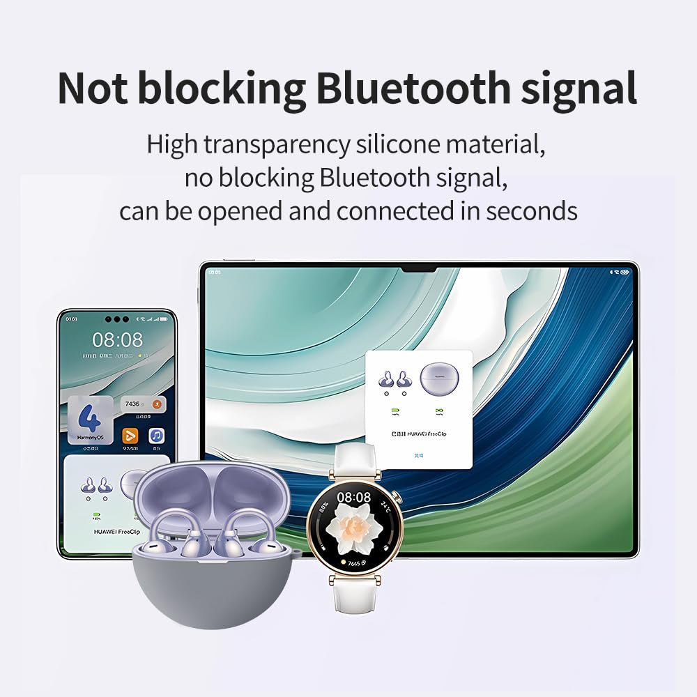 Husa Techsuit Silicone pentru Huawei FreeClip, Neagra