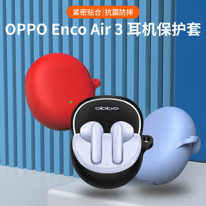 Husa Techsuit Silicone pentru Oppo Enco Air3, Neagra