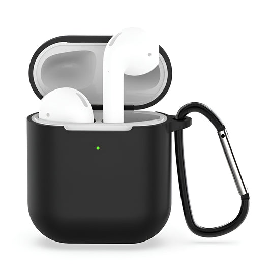 Husa Techsuit Silicone pentru Apple AirPods Gen 1 / Gen 2, Neagra