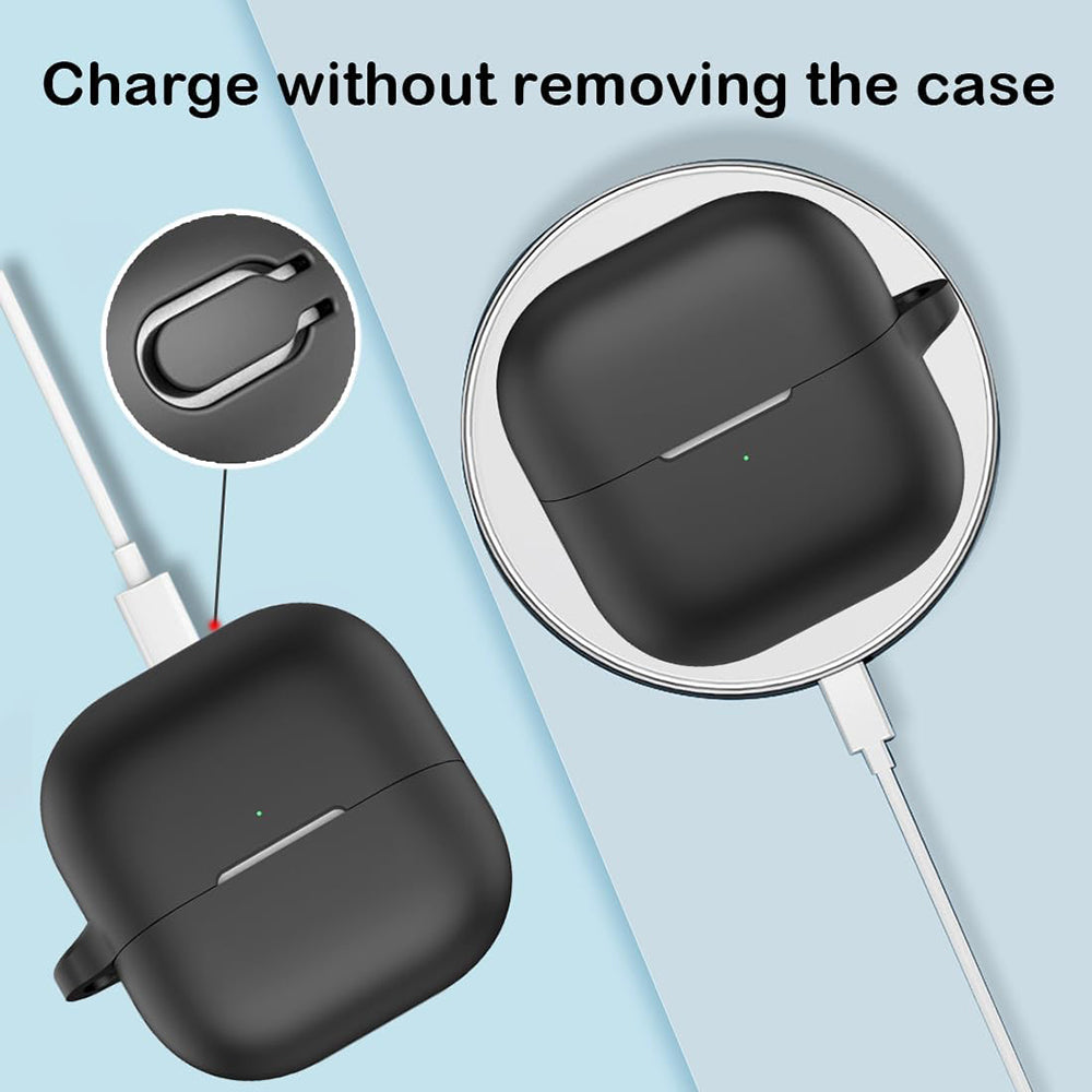 Husa Techsuit Silicone pentru Huawei FreeClip 2, Neagra