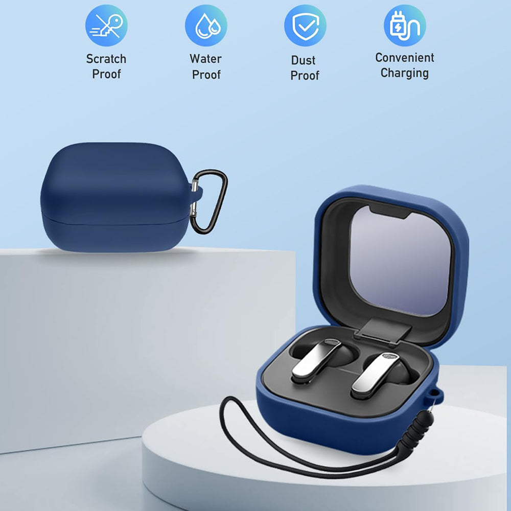 Husa Techsuit Silicone pentru Samsung Galaxy Buds4 / Buds4 Pro, Albastra