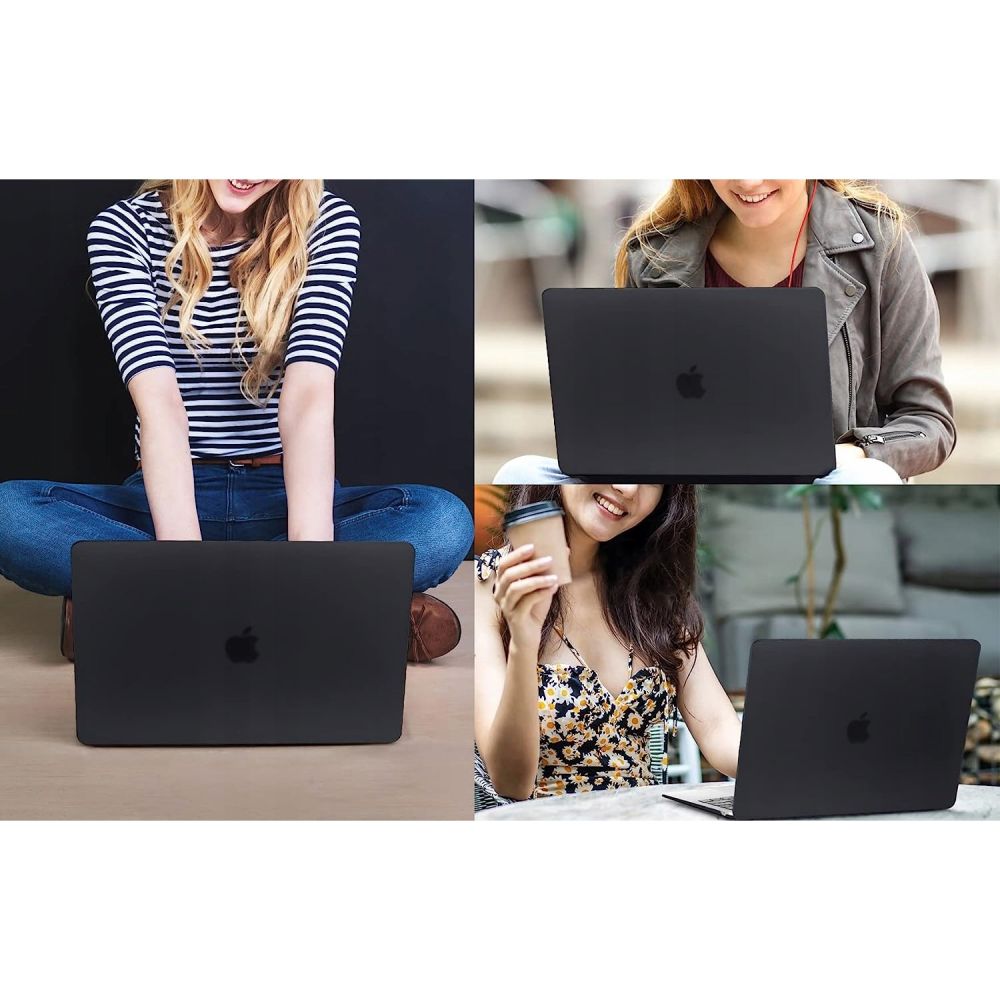 Husa Techsuit UltraShell pentru Apple MacBook Air M3 15inch (2024) / Air M2 15inch (2023), Neagra