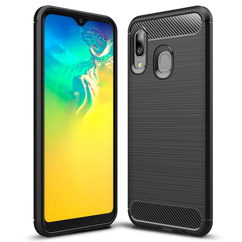 Husa pentru Samsung Galaxy A20e A202, Carbon, Neagra