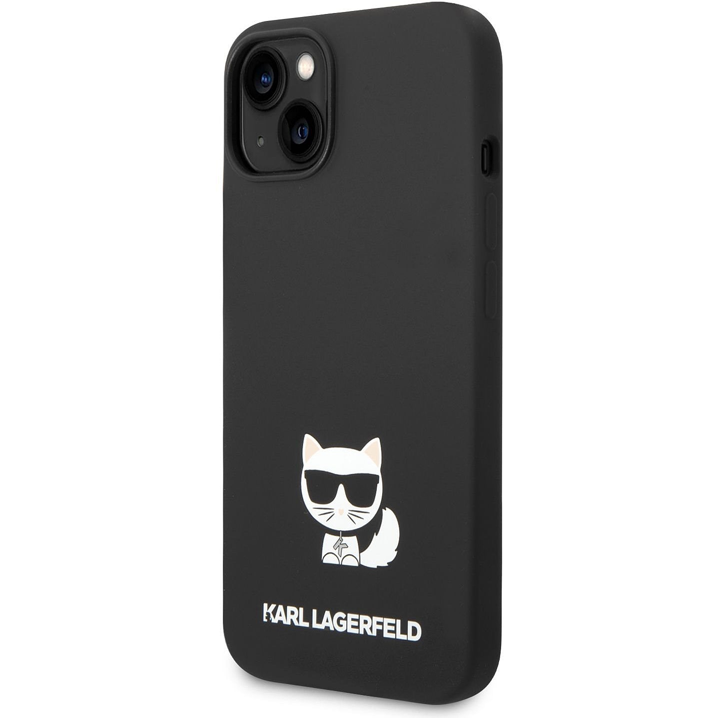 Husa pentru Apple iPhone 14 Plus, Karl Lagerfeld, Silicone Body Choupette, Neagra