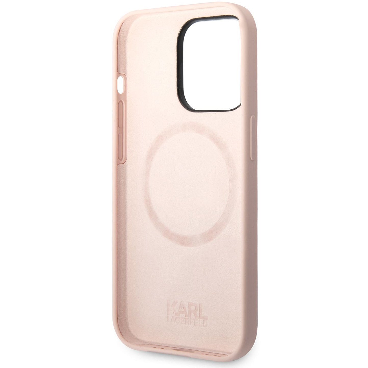 Husa MagSafe pentru Apple iPhone 14 Pro, Karl Lagerfeld, Silicone Karl Head, Roz