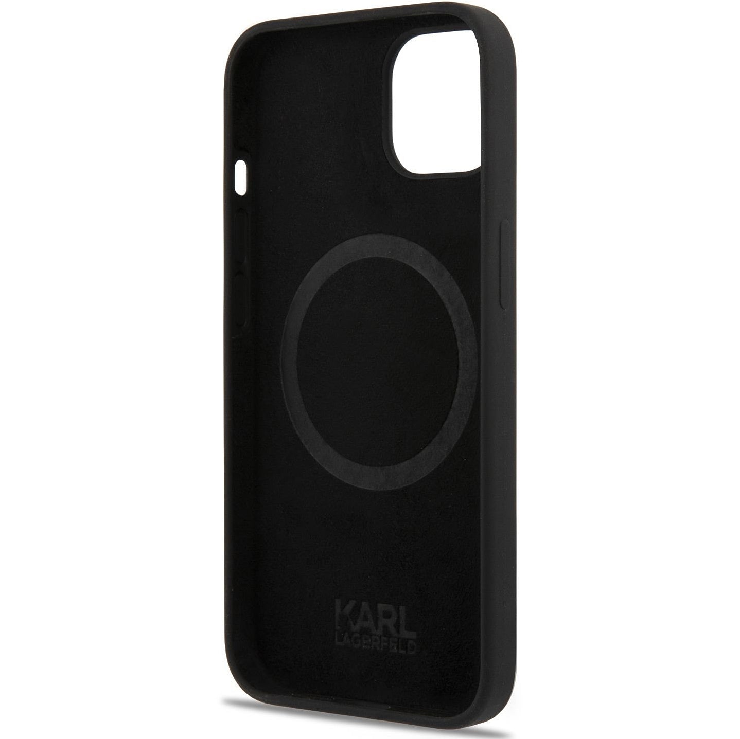 Husa MagSafe pentru Apple iPhone 14 Plus, Karl Lagerfeld, Silicone Karl & Choupette, Neagra