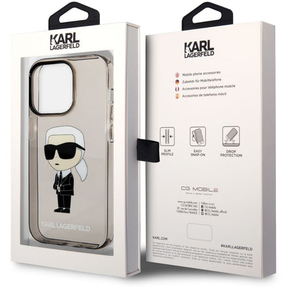 Husa pentru Apple iPhone 14 Pro Max, Karl Lagerfeld, IML Ikonik NFT, Neagra