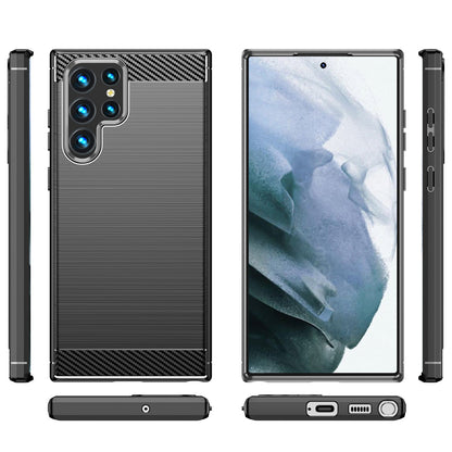 Husa pentru Samsung Galaxy S22 Ultra 5G S908, OEM, Carbon, Neagra