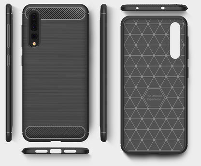 Husa pentru Huawei P20 Pro, OEM, Carbon, Neagra