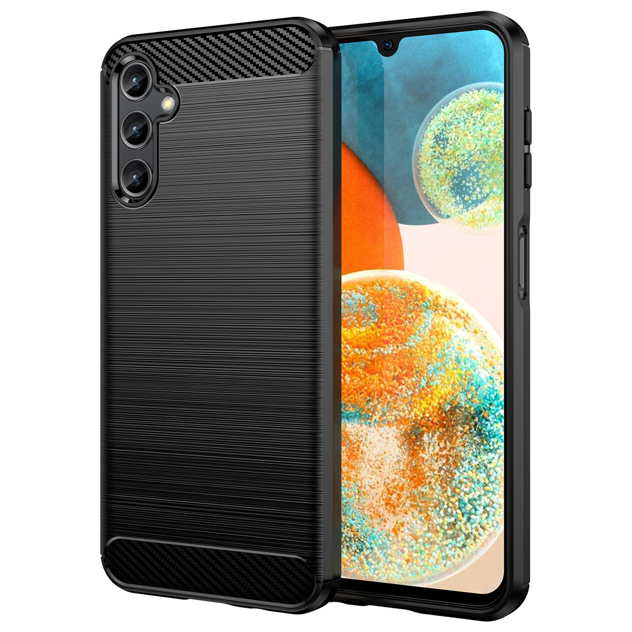 Husa pentru Samsung Galaxy A14 A145 / A14 5G A146, OEM, Carbon, Neagra