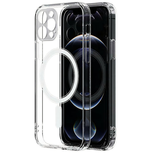 Husa MagSafe pentru Apple iPhone 13 Pro, OEM, Magnetic Antisoc, Transparenta