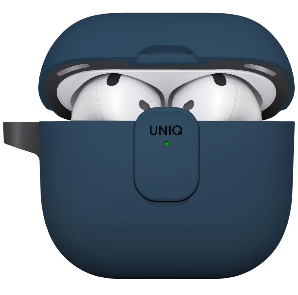 Husa UNIQ Clyde pentru Apple AirPods 4, Albastra Neagra