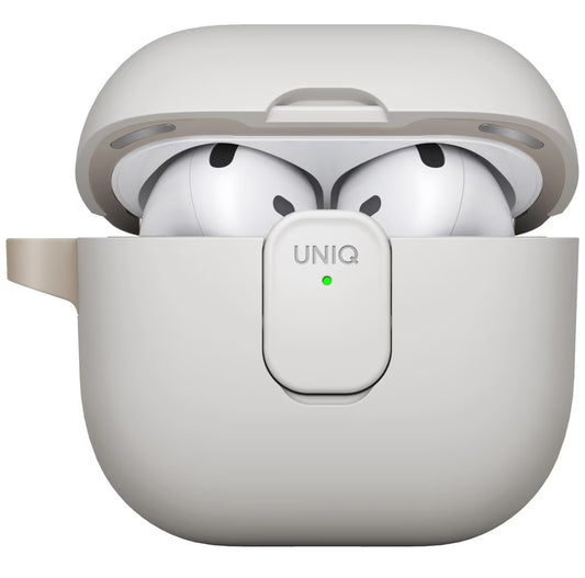 Husa UNIQ Clyde pentru Apple AirPods 4, Gri Bej