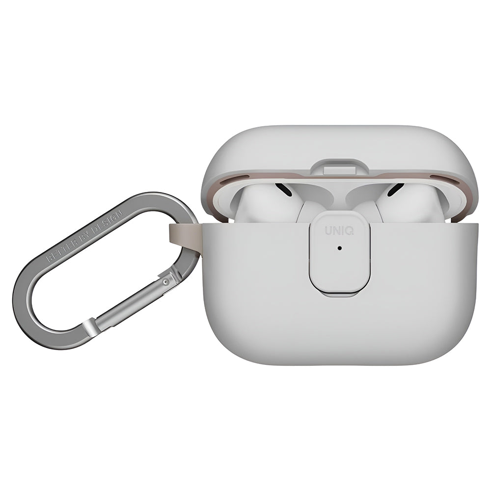 Husa UNIQ Clyde pentru Apple AirPods Pro 3, Gri Bej