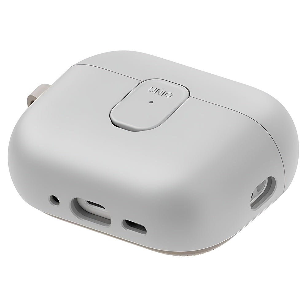 Husa UNIQ Clyde pentru Apple AirPods Pro 3, Gri Bej