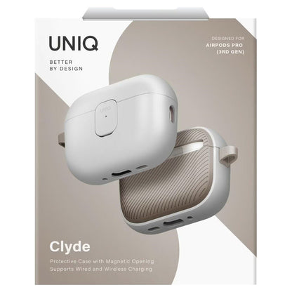Husa UNIQ Clyde pentru Apple AirPods Pro 3, Gri Bej
