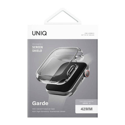 Husa UNIQ Garde pentru Apple Watch Series 11 42mm, Transparenta