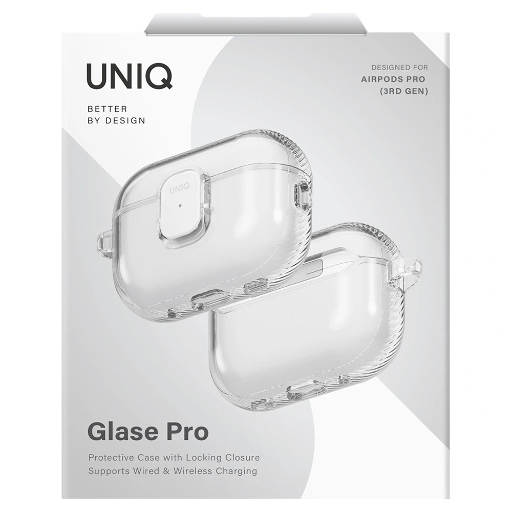 Husa UNIQ Glase Pro pentru Apple AirPods Pro 3, Transparenta