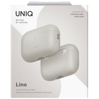 Husa UNIQ Lino pentru Apple AirPods Pro 3, Bej