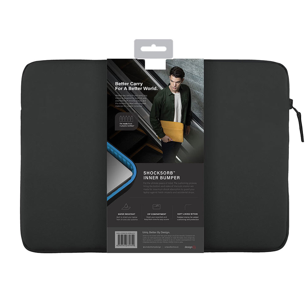 Husa UNIQ Vienna pentru Laptop max. 16inch, Neagra