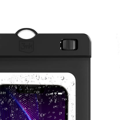 Husa Universala Waterproof pentru Telefon max. 7inch, 3MK, Hydro, Neagra