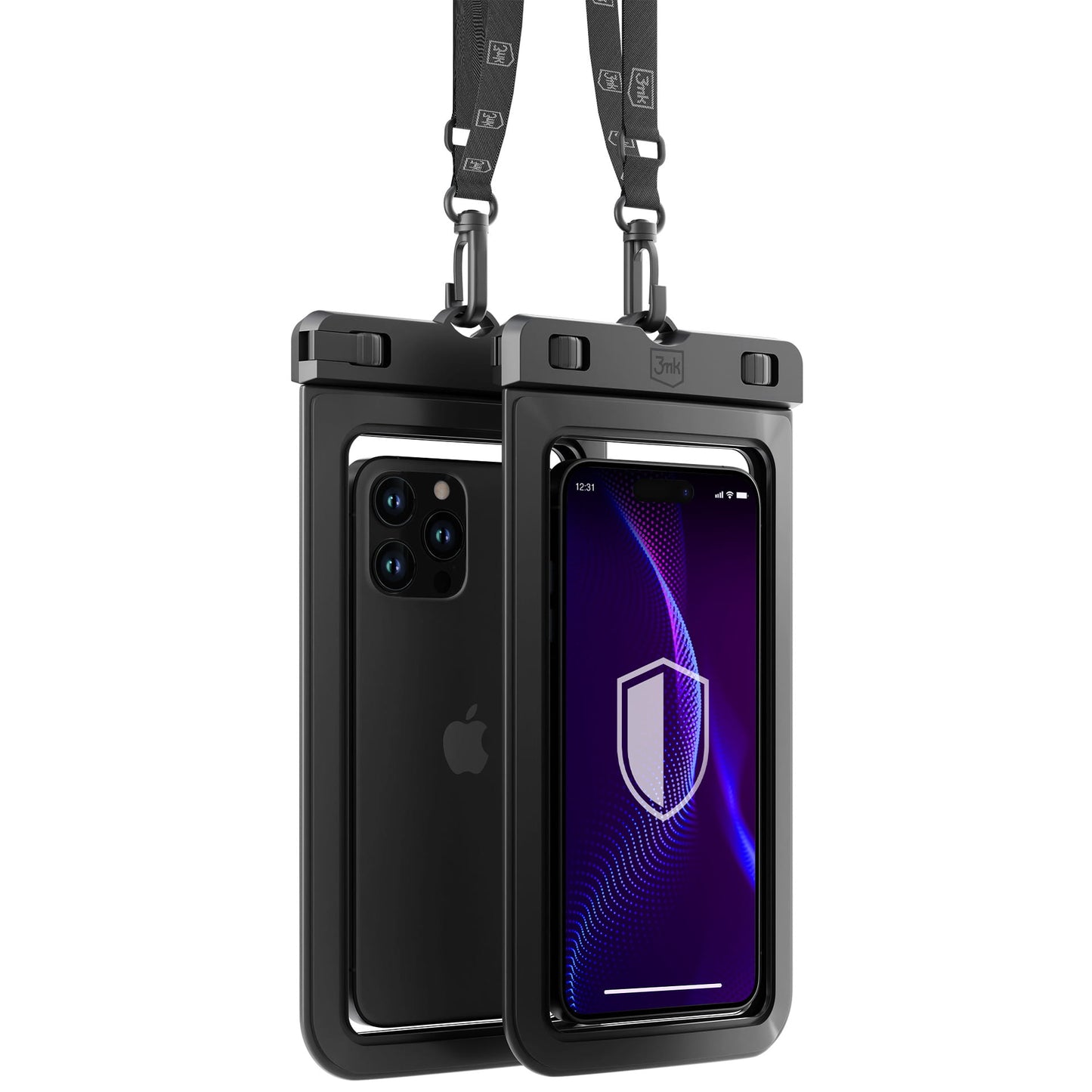 Husa Universala Waterproof pentru Telefon max. 7inch, 3MK, Hydro, Neagra