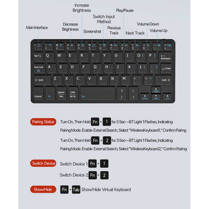 Husa Universala cu Tastatura Bluetooth pentru Telefon, DUX DUCIS, Neagra